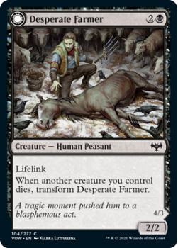 Desperate Farmer // Depraved Harester (FOIL) : 104/277 INNISTRAD CRIMSON VOW - Magic the Gathering Single Card