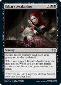 Edgar's Awakening : 110/277 INNISTRAD CRIMSON VOW - Magic the Gathering Single Card