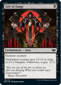 Gift of Fangs (FOIL) : 113/277 INNISTRAD CRIMSON VOW - Magic the Gathering Single Card