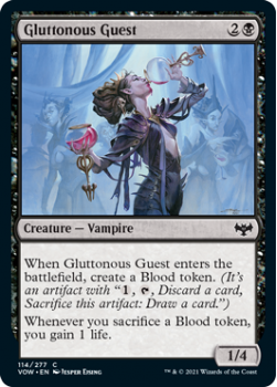 Gluttonous Guest (FOIL) : 114/277 INNISTRAD CRIMSON VOW - Magic the Gathering Single Card
