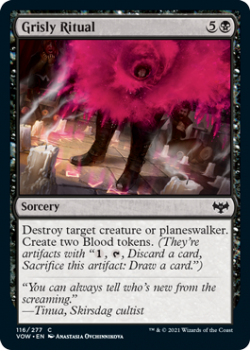 Grisly Ritual (FOIL) : 116/277 INNISTRAD CRIMSON VOW - Magic the Gathering Single Card
