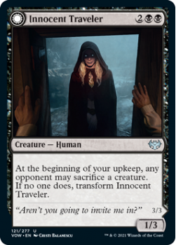 Innocent Traveler // Malicious Invader (FOIL) : 121/277 INNISTRAD CRIMSON VOW - Magic the Gathering Single Card