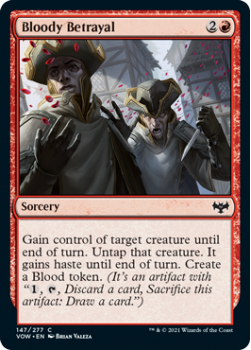 Bloody Betrayal (FOIL) : 147/277 INNISTRAD CRIMSON VOW - Magic the Gathering Single Card