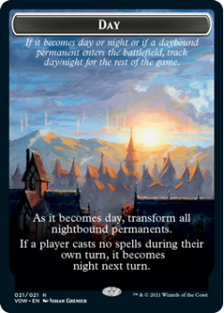 Day // Night Token : 021/021 INNISTRAD CRIMSON VOW - Magic the Gathering Single Card
