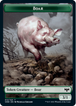 Boar // Human Token (FOIL) : INNISTRAD CRIMSON VOW - Magic the Gathering Single Card