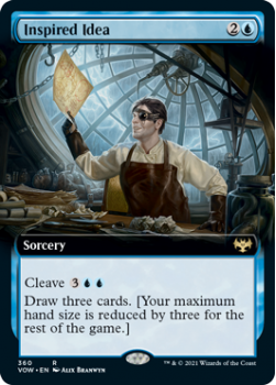Inspired Idea (BORDERLESS) (FOIL) : 360 INNISTRAD CRIMSON VOW - Magic the Gathering Single Card