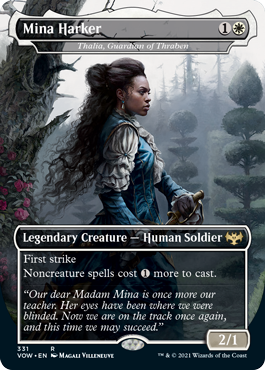 mtg dracula series cards Magic: the Gathering - Dracula, Lord of Blood // Dracula, Lord of Bats (Voldaren Bloodcaster // Bloodbat Summoner) (338) - Borderless - Innistrad: Crimson Vow You may reveal that card and put it into your hand Thalia, Guardian of Thraben (DRACULA
