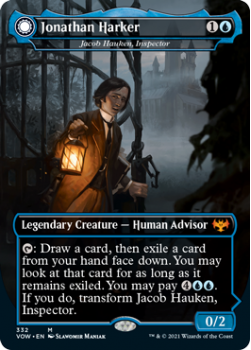 Jacob Hauken, Inspector // Hauken's Insight (DRACULA SERIES) (FOIL) : 332 INNISTRAD CRIMSON VOW - Magic the Gathering Single Card