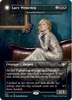 Innocent Traveler // Malicious Invader (DRACULA SERIES) (FOIL) : 336 INNISTRAD CRIMSON VOW - Magic the Gathering Single Card
