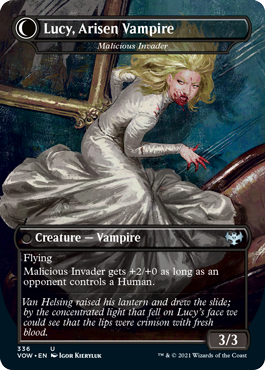 mtg dracula card Magic: the Gathering - Dracula, Lord of Blood // Dracula, Lord of Bats (Voldaren Bloodcaster // Bloodbat Summoner) (338) - Borderless - Innistrad: Crimson Vow remove those counters and transform it. Innocent Traveler // Malicious Invader