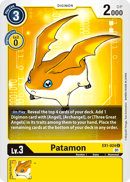 Patamon : EX1-024 EX-01 CLASSIC COLLECTION - Digimon Card Game Single Card Patamon : EX1-024 EX-01 CLASSIC COLLECTION - Digimon Card Game Single Card