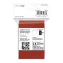 Ultra Pro Deck Protectors - Small Size (60) - Solid Red - Image 2