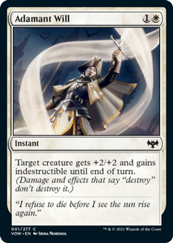 Adamant Will (FOIL) : 001/277 INNISTRAD CRIMSON VOW - Magic the Gathering Single Card