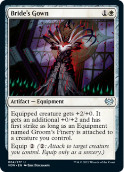 Bride's Gown (FOIL) : 004/277 INNISTRAD CRIMSON VOW - Magic the Gathering Single Card