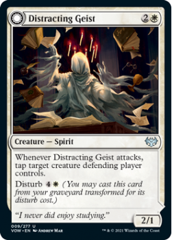 Distracting Geist // Clever Distraction (FOIL) : 009/277 INNISTRAD CRIMSON VOW - Magic the Gathering Single Card
