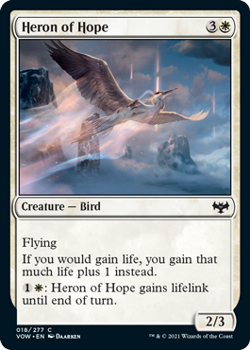 Heron of Hope (FOIL) : 018/277 INNISTRAD CRIMSON VOW - Magic the Gathering Single Card