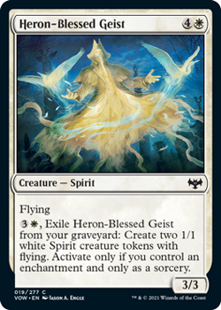 Heron-Blessed Geist (FOIL) : 019/277 INNISTRAD CRIMSON VOW - Magic the Gathering Single Card