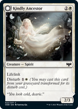 Kindly Ancestor // Ancestor's Embrace (FOIL) : 022/277 INNISTRAD CRIMSON VOW - Magic the Gathering Single Card