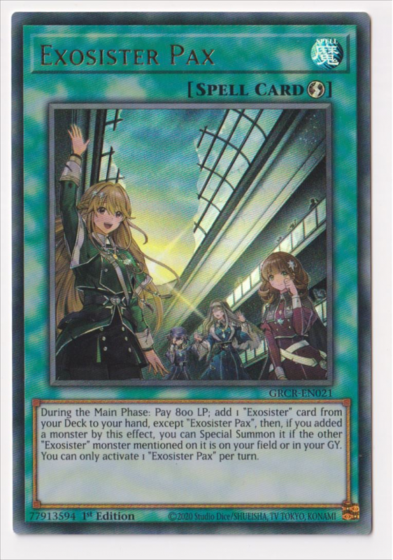 Exosister Pax (Ultra Rare) : GRCR-EN021 - Yu-Gi-Oh! Single Card Exosister Pax (Ultra Rare) : GRCR-EN021 - Yu-Gi-Oh! Single Card