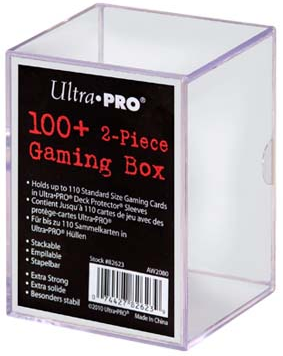 Ultra PRO 2-Piece Plastic Card Storage Box (Slider) – Holds 100 Standard Cards, 3-Pack