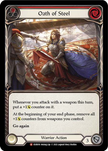 Oath of Steel : EVR056 EVERFEST (1ST EDITION) - Flesh & Blood Single Card Oath of Steel : EVR056 EVERFEST (1ST EDITION) - Flesh & Blood Single Card