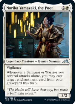 Norika Yamazaki, the Poet : 031/302 KAMIGAWA NEON DYNASTY - Magic the Gathering Single Card