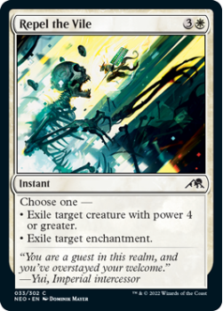 Repel the Vile : 033/302 KAMIGAWA NEON DYNASTY - Magic the Gathering Single Card