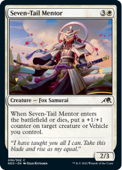 Seven-Tail Mentor : 036/302 KAMIGAWA NEON DYNASTY - Magic the Gathering Single Card