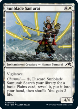 Sunblade Samurai : 039/302 KAMIGAWA NEON DYNASTY - Magic the Gathering Single Card
