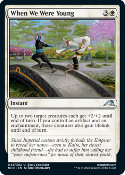 When We Were Young : 043/302 KAMIGAWA NEON DYNASTY - Magic the Gathering Single Card