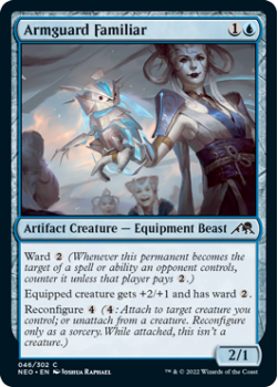 Armguard Familiar : 046/302 KAMIGAWA NEON DYNASTY - Magic the Gathering Single Card