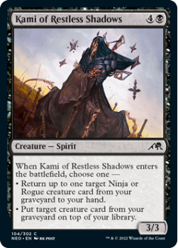 Kami of Restless Shadows : 104/302 KAMIGAWA NEON DYNASTY - Magic the Gathering Single Card