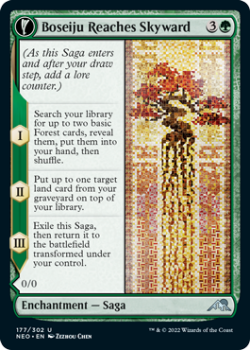 Boseiju Reaches Skyward // Branch of Boseiju : 177/302 KAMIGAWA NEON DYNASTY - Magic the Gathering Single Card