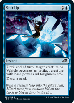 Suit Up (FOIL) : 081/302 KAMIGAWA NEON DYNASTY - Magic the Gathering Single Card