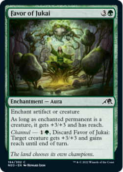 Favor of Jukai (FOIL) : 184/302 KAMIGAWA NEON DYNASTY - Magic the Gathering Single Card