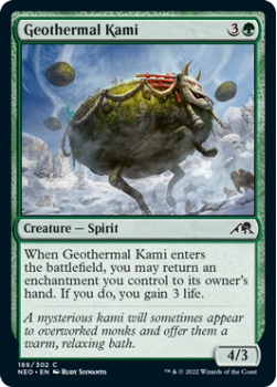 Geothermal Kami (FOIL) : 186/302 KAMIGAWA NEON DYNASTY - Magic the Gathering Single Card