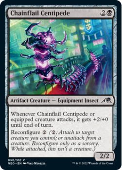 Chainflail Centipede (FOIL) : 090/302 KAMIGAWA NEON DYNASTY - Magic the Gathering Single Card