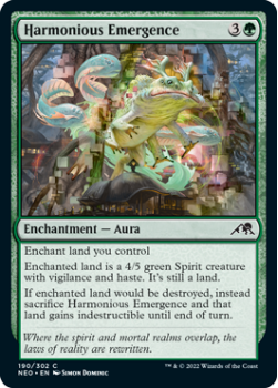 Harmonious Emergence : 190/302 KAMIGAWA NEON DYNASTY - Magic the Gathering Single Card