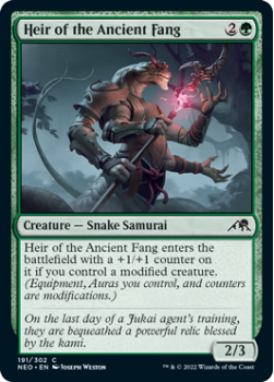 Heir of the Ancient Fang (FOIL) : 191/302 KAMIGAWA NEON DYNASTY - Magic the Gathering Single Card