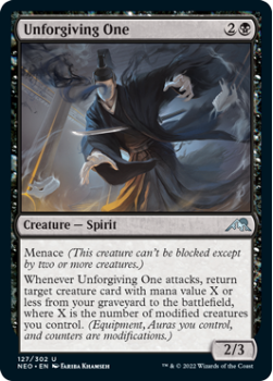 Unforgiving One : 127/302 KAMIGAWA NEON DYNASTY - Magic the Gathering Single Card
