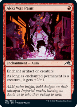 Akki War Paint : 132/302 KAMIGAWA NEON DYNASTY - Magic the Gathering Single Card