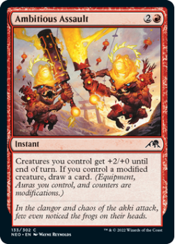 Ambitious Assault : 133/302 KAMIGAWA NEON DYNASTY - Magic the Gathering Single Card