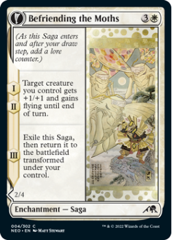 Befriending the Moths // Imperial Moth : 004/302 KAMIGAWA NEON DYNASTY - Magic the Gathering Single Card