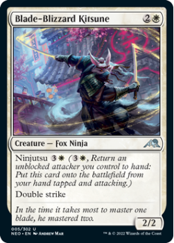 Blade-Blizzard Kitsune : 005/302 KAMIGAWA NEON DYNASTY - Magic the Gathering Single Card