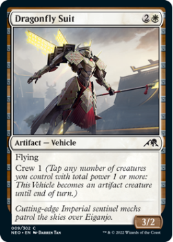 Dragonfly Suit : 009/302 KAMIGAWA NEON DYNASTY - Magic the Gathering Single Card