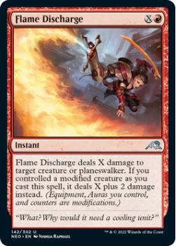 Flame Discharge : 142/302 KAMIGAWA NEON DYNASTY - Magic the Gathering Single Card