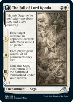 The Fall of Lord Konda // Fragment of Konda : 012/302 KAMIGAWA NEON DYNASTY - Magic the Gathering Single Card