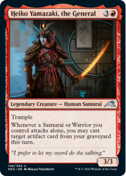 Heiko Yamazaki, the General : 146/302 KAMIGAWA NEON DYNASTY - Magic the Gathering Single Card