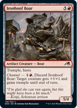 Ironhoof Boar (FOIL) : 148/302 KAMIGAWA NEON DYNASTY - Magic the Gathering Single Card