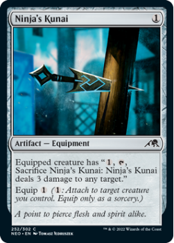 Ninja's Kunai : 252/302 KAMIGAWA NEON DYNASTY - Magic the Gathering Single Card